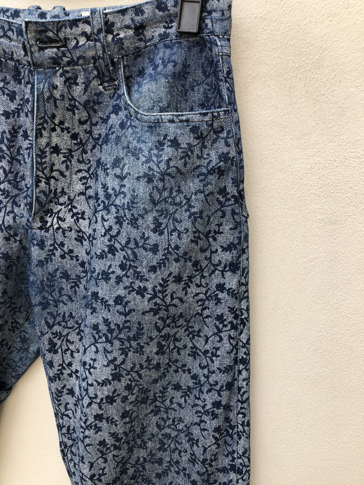 Beams Japan Vintage GIGANT Japan 11 Pocket Floral Denim Cropped Jeans Size US 28 / EU 44 - 12 Thumbnail