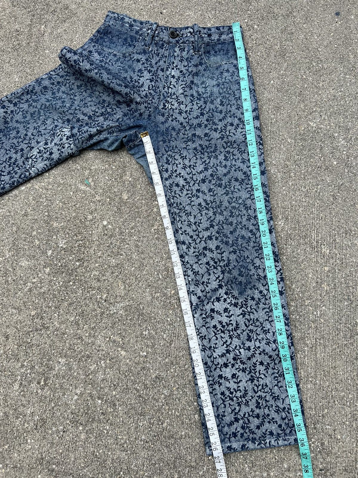 Beams Japan Vintage GIGANT Japan 11 Pocket Floral Denim Cropped Jeans Size US 28 / EU 44 - 4 Thumbnail