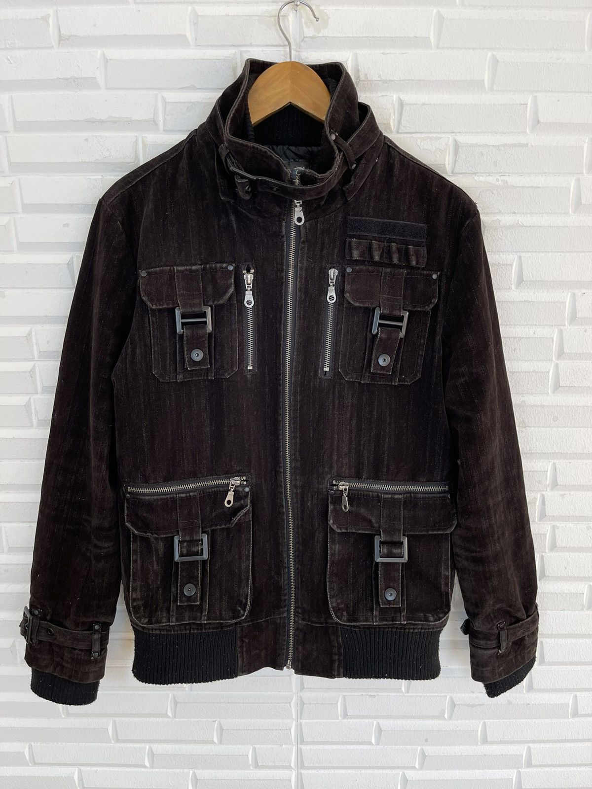 If Six Was Nine × Japanese Brand × Tornado Mart BONDAGE PUNK JACKET MULTIPOCKETS UTILITIES MOLESKIN Size US M / EU 48-50 / 2 - 4 Thumbnail