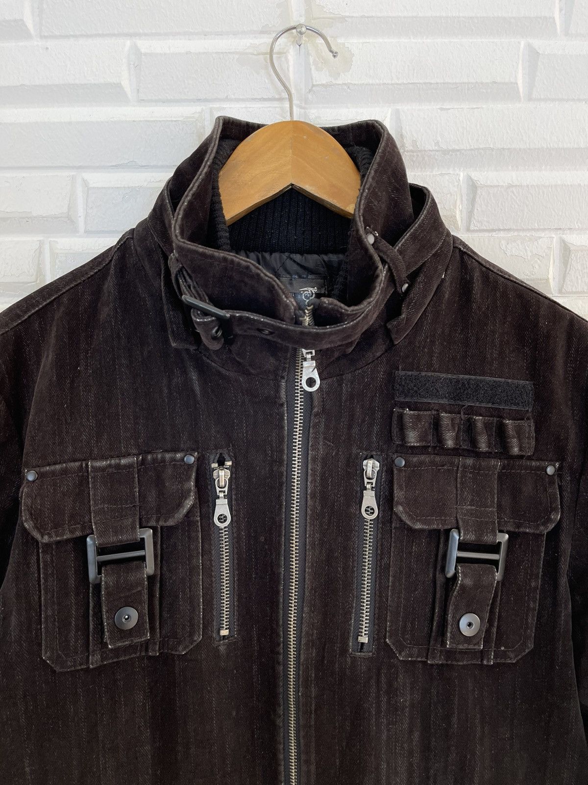 If Six Was Nine × Japanese Brand × Tornado Mart BONDAGE PUNK JACKET MULTIPOCKETS UTILITIES MOLESKIN Size US M / EU 48-50 / 2 - 2 Thumbnail