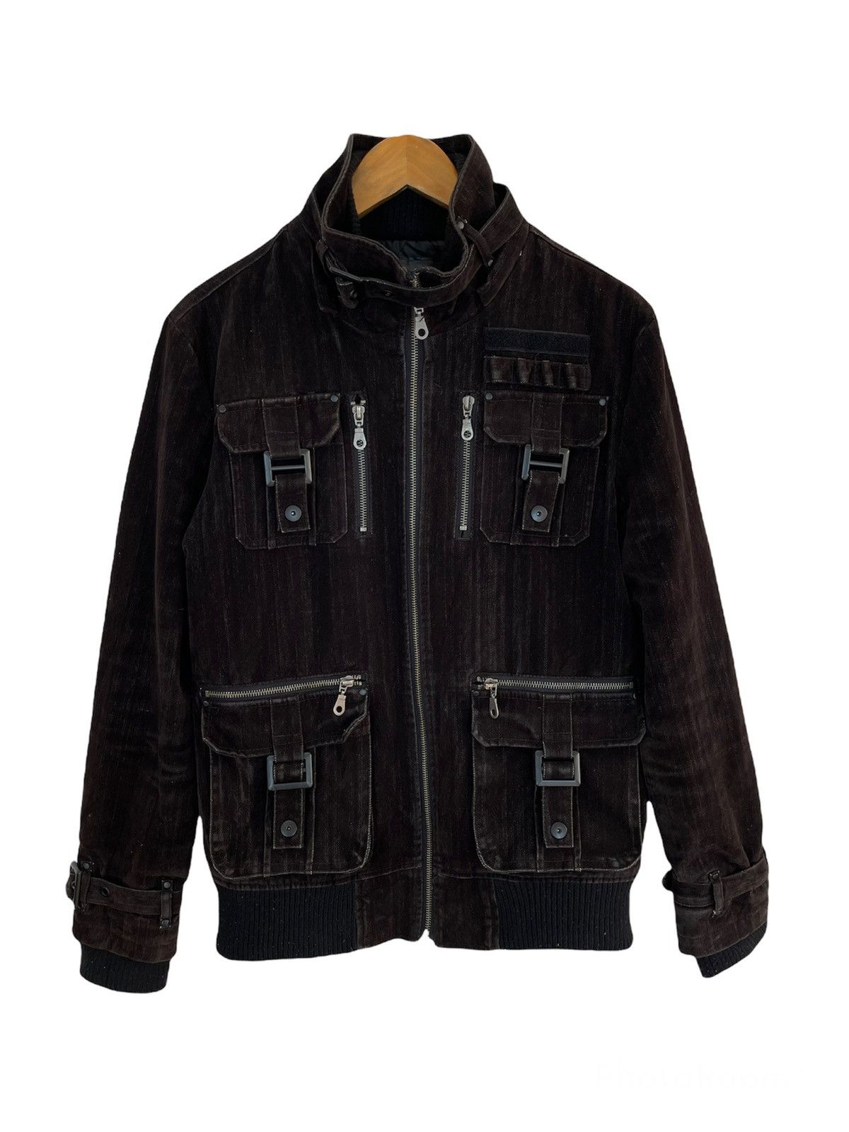 If Six Was Nine × Japanese Brand × Tornado Mart BONDAGE PUNK JACKET MULTIPOCKETS UTILITIES MOLESKIN Size US M / EU 48-50 / 2 - 5 Thumbnail