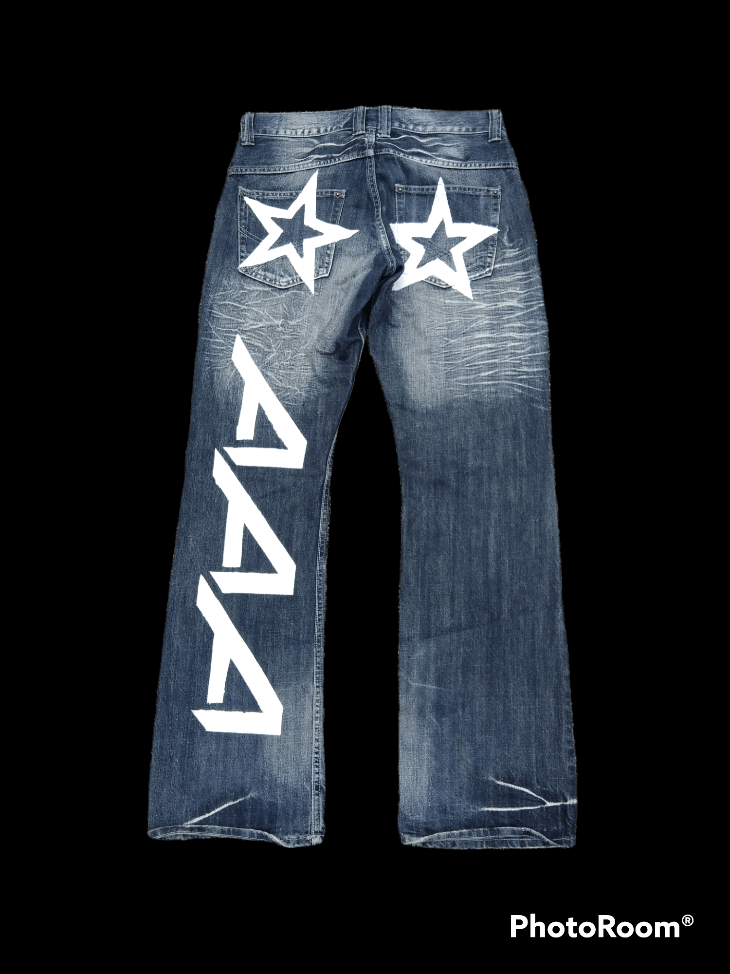 Japanese Brand SUPER SICK CROSSBONE SORRIDERE DENIM PANTS Size US 31 - 2 Thumbnail