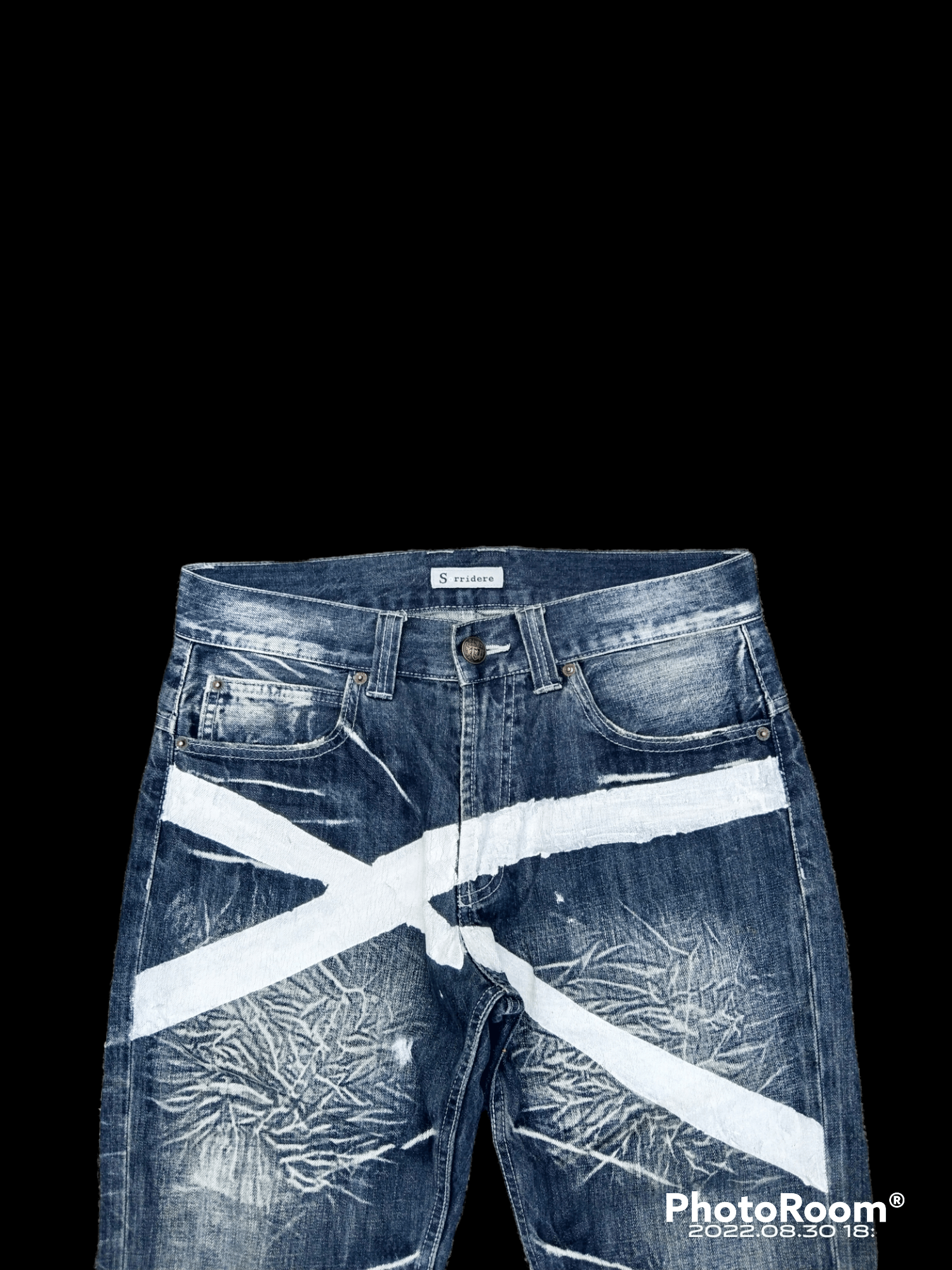 Japanese Brand SUPER SICK CROSSBONE SORRIDERE DENIM PANTS Size US 31 - 3 Thumbnail