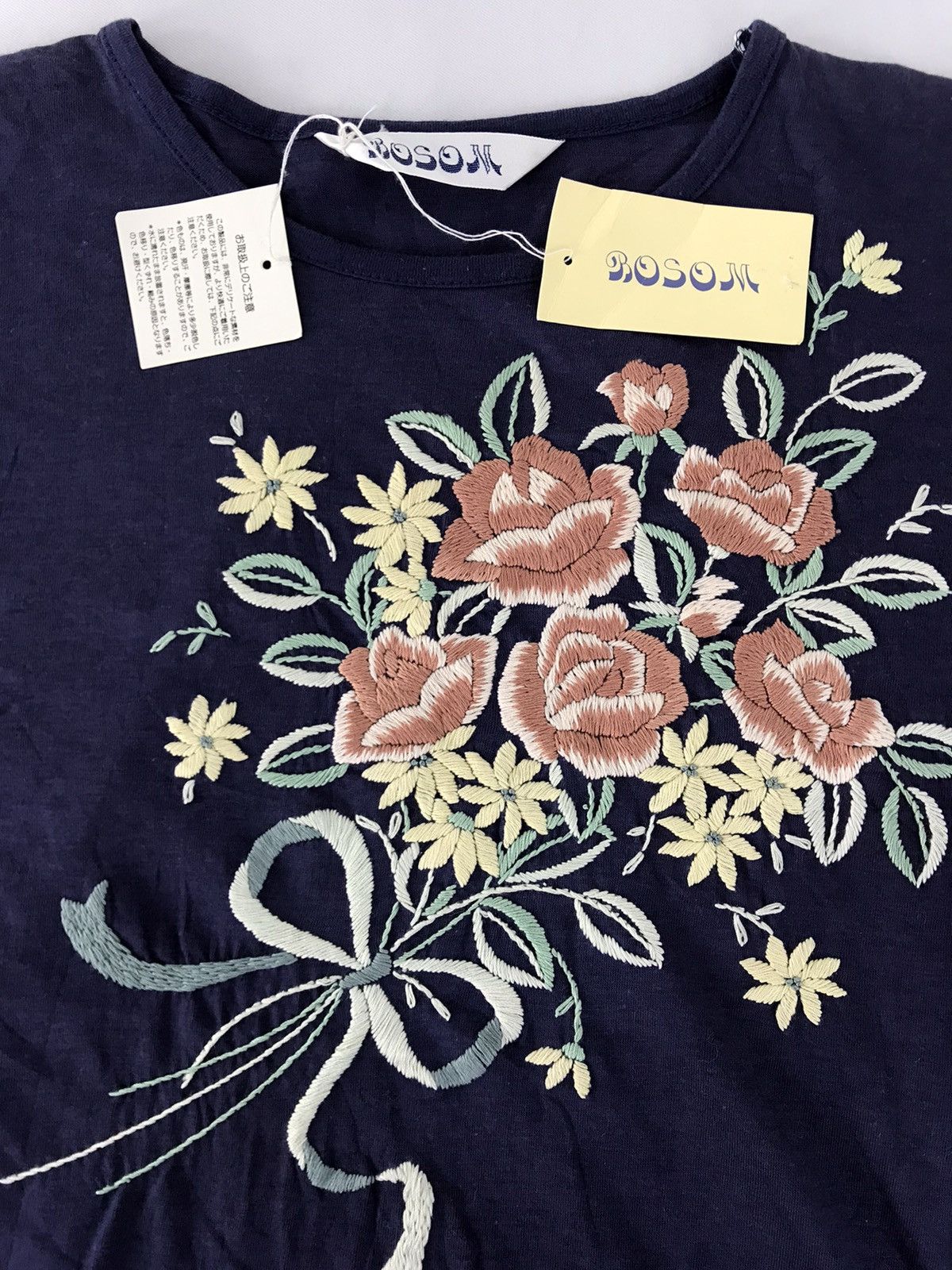 Other Japanese Brand Rosom Embroidery Floral Logo Tee Size M / US 6-8 / IT 42-44 - 2 Thumbnail