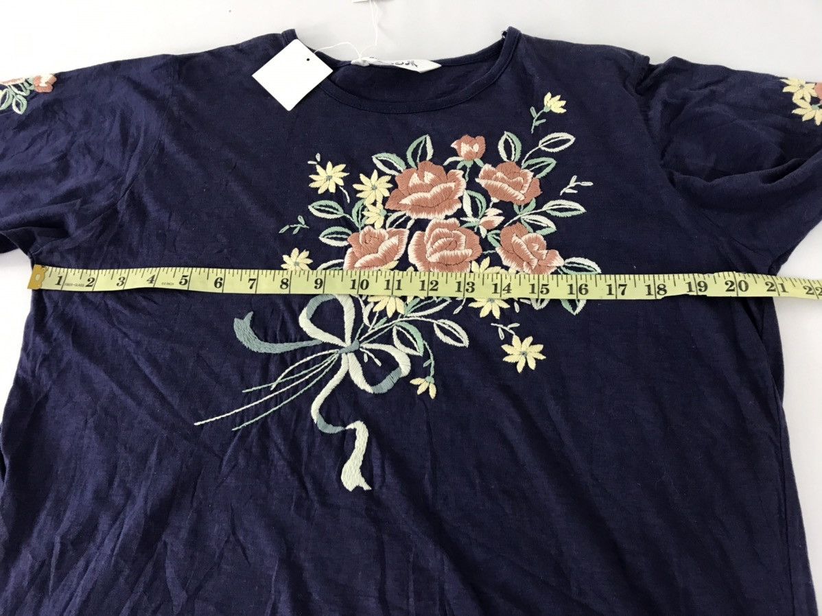 Other Japanese Brand Rosom Embroidery Floral Logo Tee Size M / US 6-8 / IT 42-44 - 8 Thumbnail