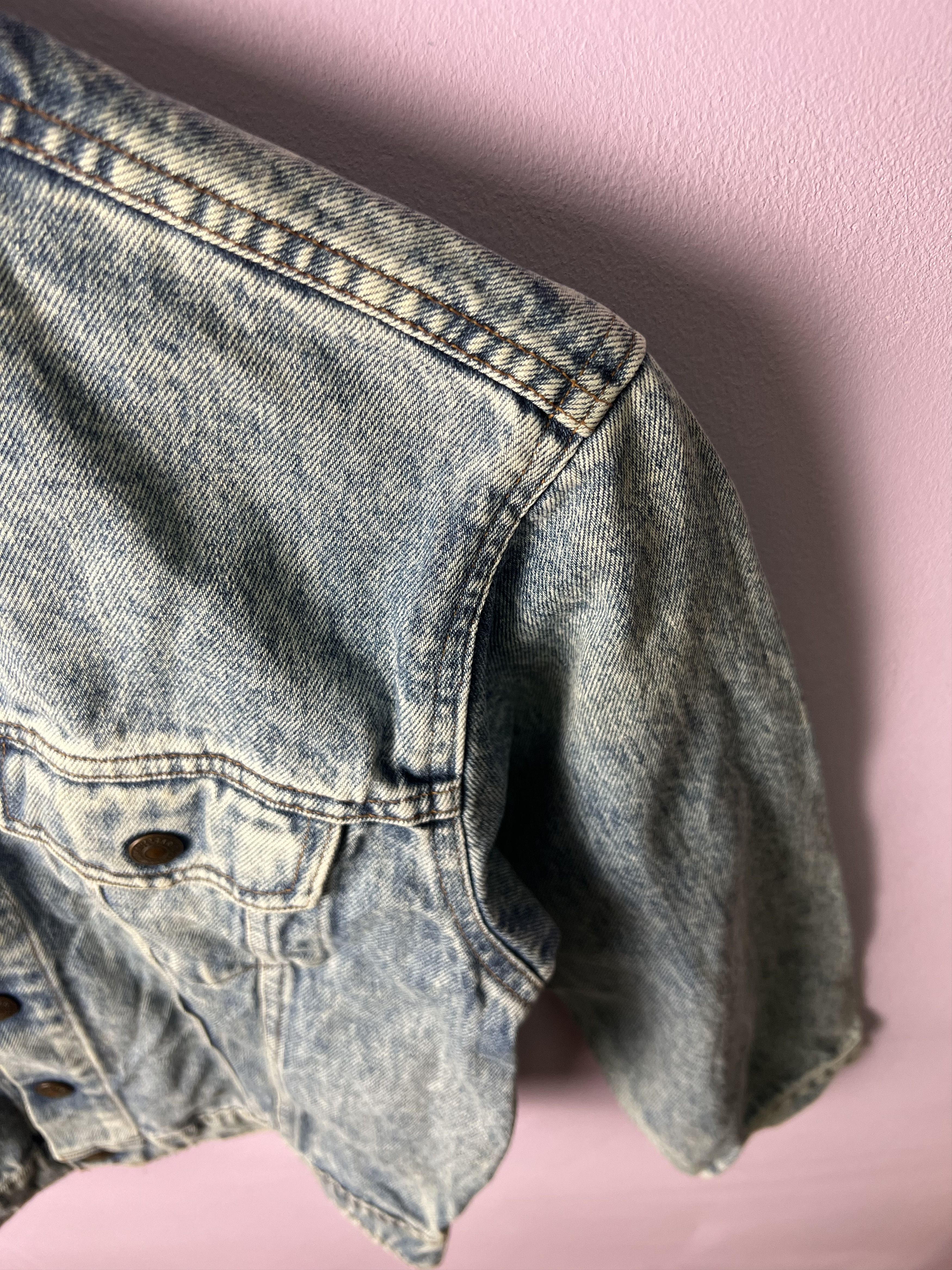 Levi's 🔥Crashed Vintage Levis Denim Trucker Size S / US 4 / IT 40 - 7 Thumbnail