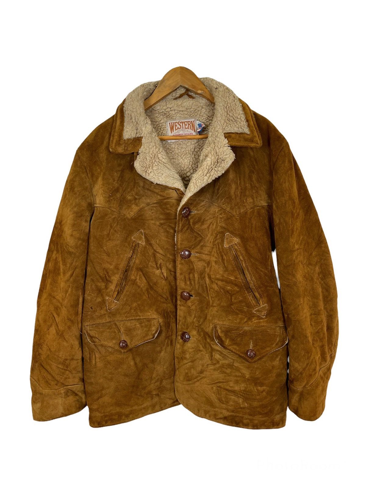 Schott ❌LAST CALL🔥Vintage1980 COWHIDE WESTERN SCHOTT NYC SUEDE Size US M / EU 48-50 / 2 - 2 Thumbnail