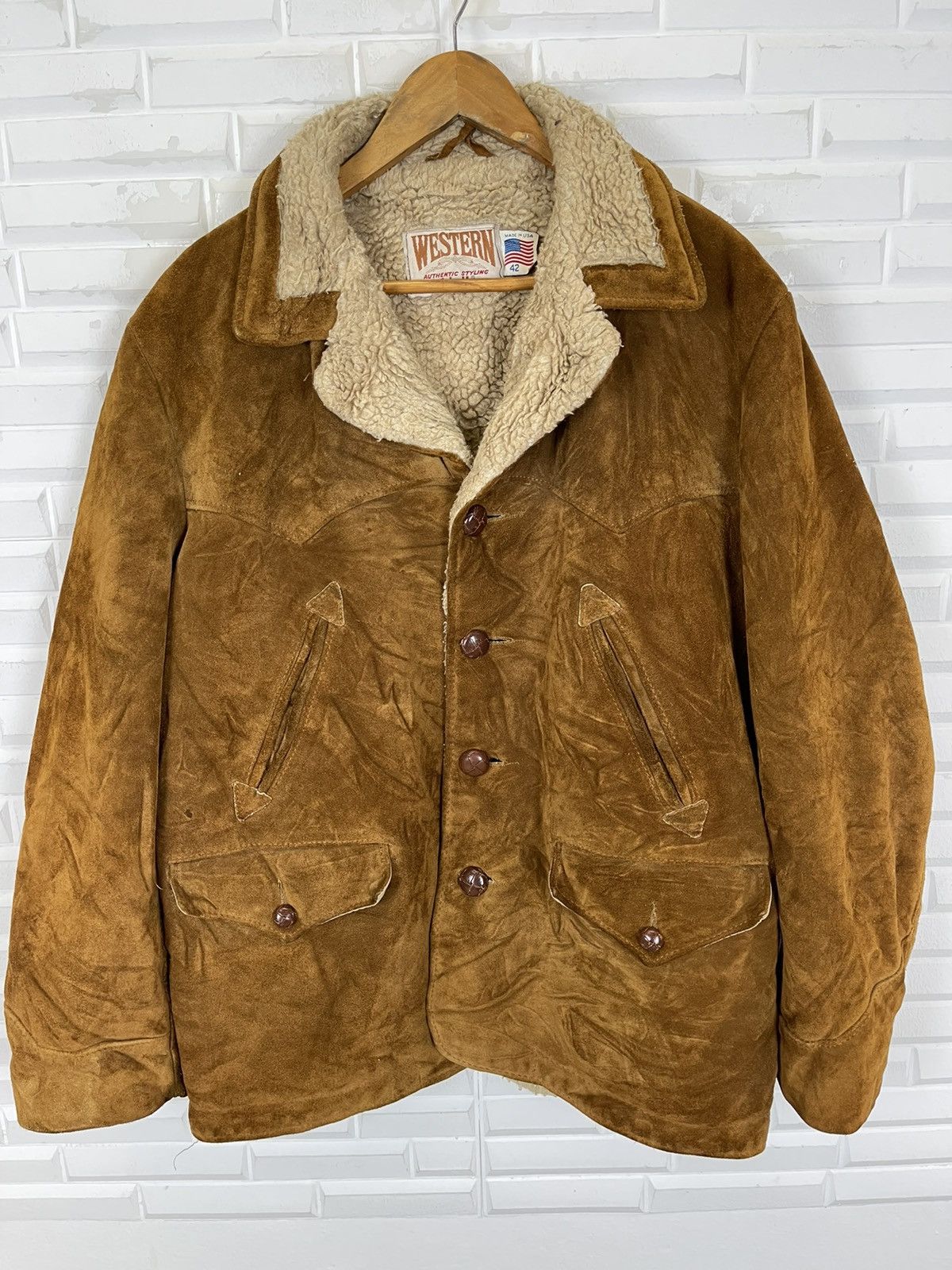 Schott ❌LAST CALL🔥Vintage1980 COWHIDE WESTERN SCHOTT NYC SUEDE Size US M / EU 48-50 / 2 - 4 Thumbnail
