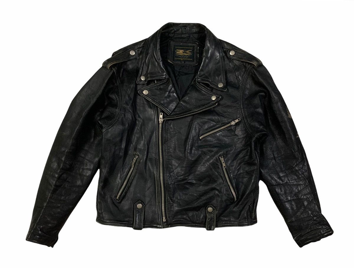 Seditionaries RARE ‼️ 80s Punk Schott Perfecto Cowhide Leather Jacket Size US M / EU 48-50 / 2 - 2 Thumbnail