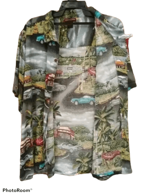 Covington × Vintage MEN'S BUTTON UP SHIRT FULLPRINT Size US XL / EU 56 / 4 - 3 Thumbnail