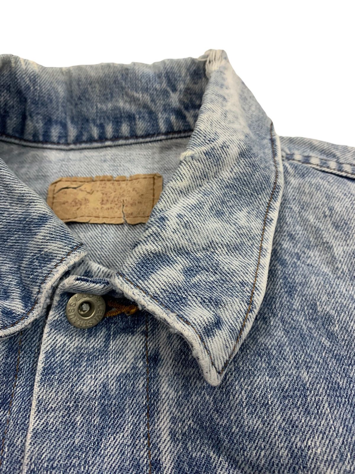 Levi's 🔥RARE VTG LEVIS BIG E TYPE 1 SELVEDGE BUCKLE BACK TRUCKERS Size US L / EU 52-54 / 3 - 4 Thumbnail