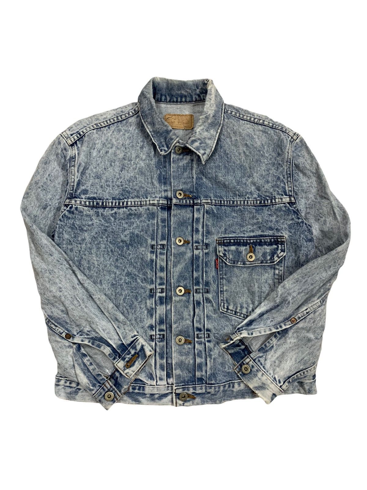 Levi's 🔥RARE VTG LEVIS BIG E TYPE 1 SELVEDGE BUCKLE BACK TRUCKERS Size US L / EU 52-54 / 3 - 5 Thumbnail