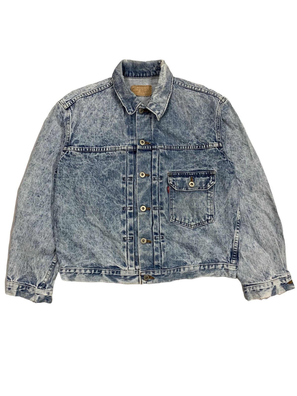 Levi's 🔥RARE VTG LEVIS BIG E TYPE 1 SELVEDGE BUCKLE BACK TRUCKERS Size US L / EU 52-54 / 3 - 1 Thumbnail
