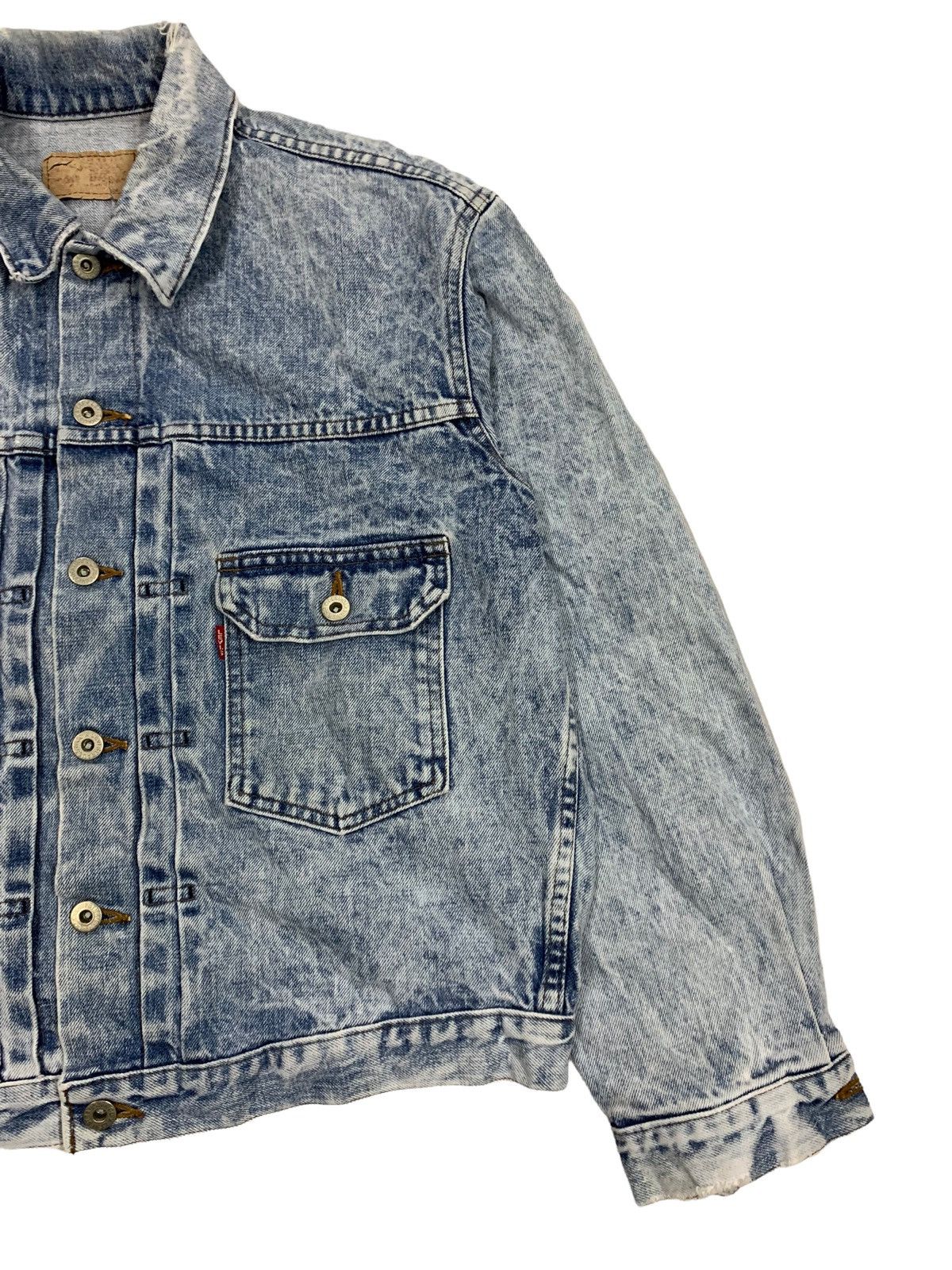 Levi's 🔥RARE VTG LEVIS BIG E TYPE 1 SELVEDGE BUCKLE BACK TRUCKERS Size US L / EU 52-54 / 3 - 3 Thumbnail