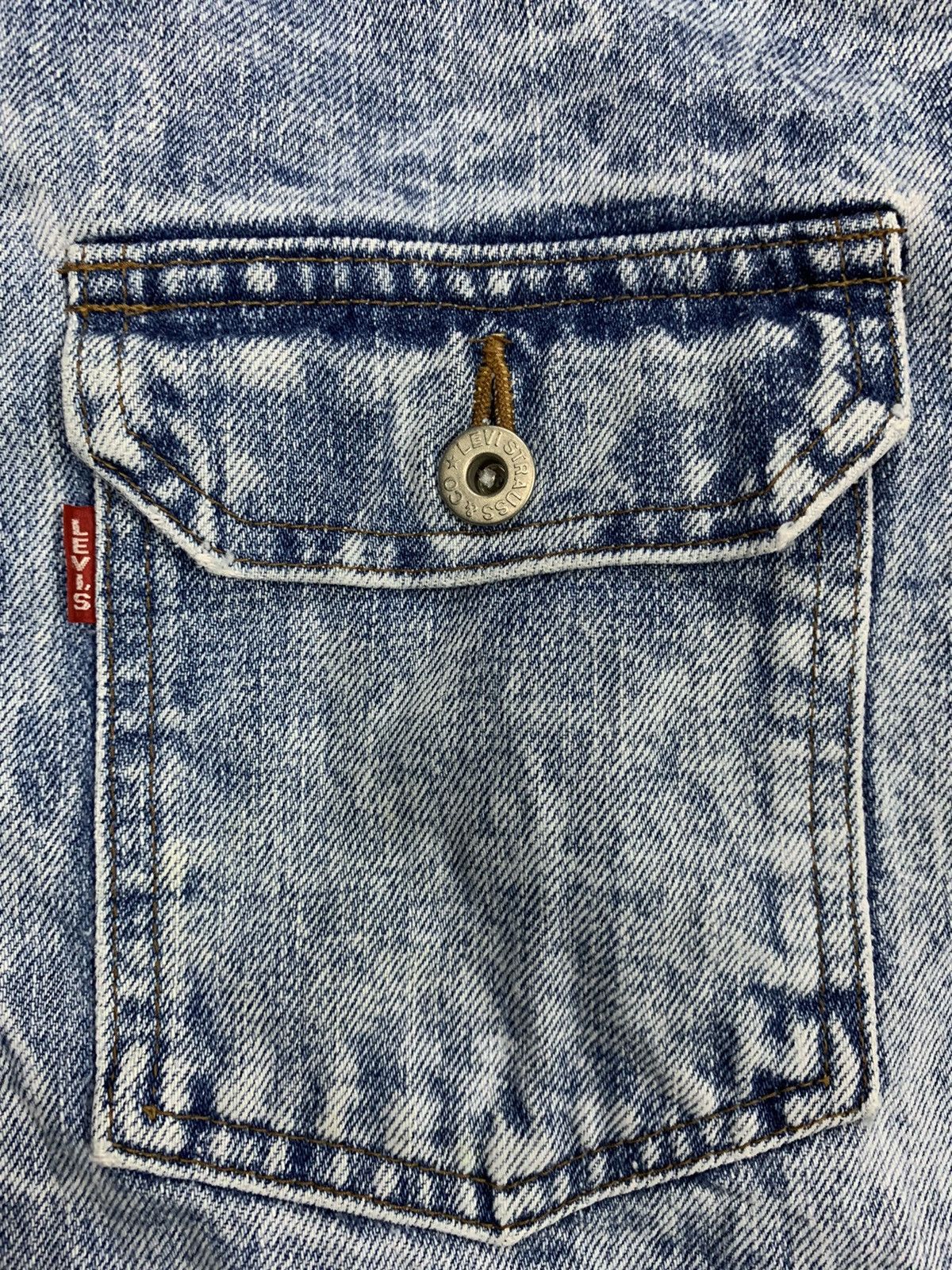 Levi's 🔥RARE VTG LEVIS BIG E TYPE 1 SELVEDGE BUCKLE BACK TRUCKERS Size US L / EU 52-54 / 3 - 13 Thumbnail