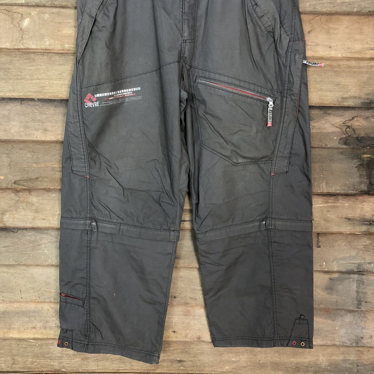 Faded Glory × Japanese Brand Chevre Grey Multipocket hiking track Cargo Pants #3776 Size US 35 - 3 Thumbnail