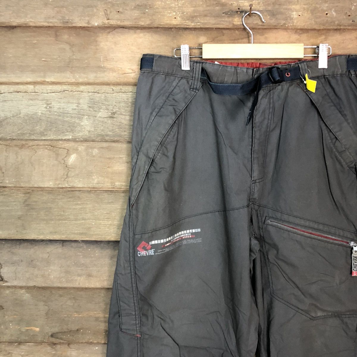 Faded Glory × Japanese Brand Chevre Grey Multipocket hiking track Cargo Pants #3776 Size US 35 - 6 Thumbnail