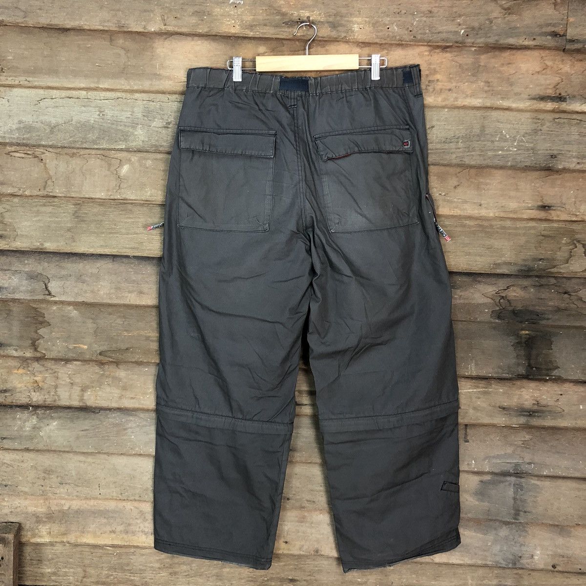 Faded Glory × Japanese Brand Chevre Grey Multipocket hiking track Cargo Pants #3776 Size US 35 - 10 Thumbnail