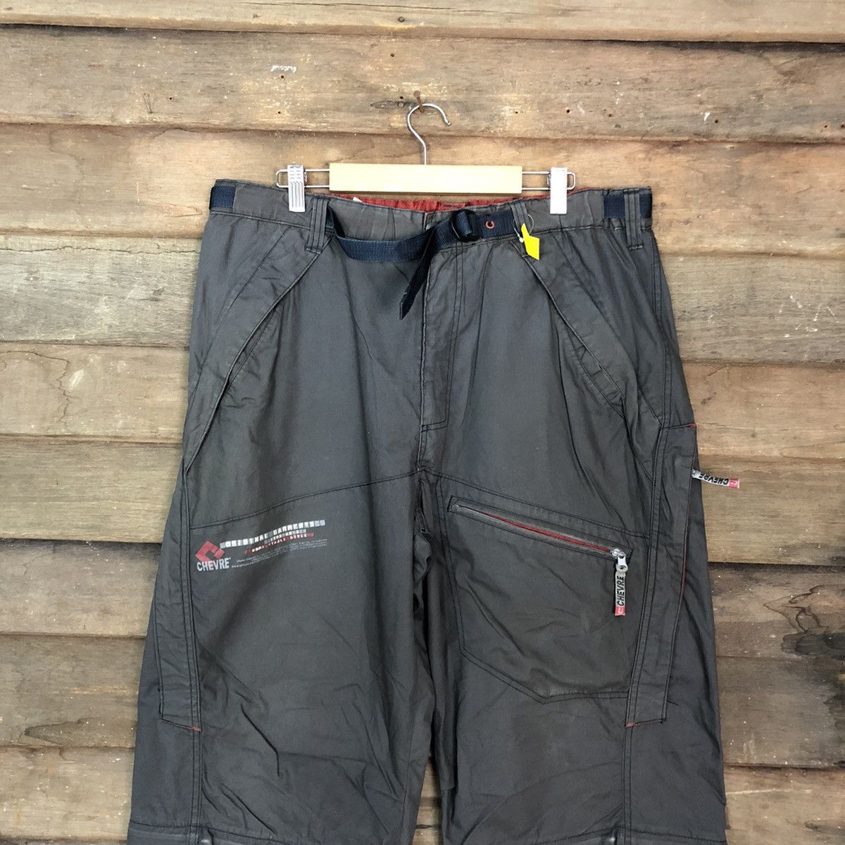 Faded Glory × Japanese Brand Chevre Grey Multipocket hiking track Cargo Pants #3776 Size US 35 - 2 Thumbnail