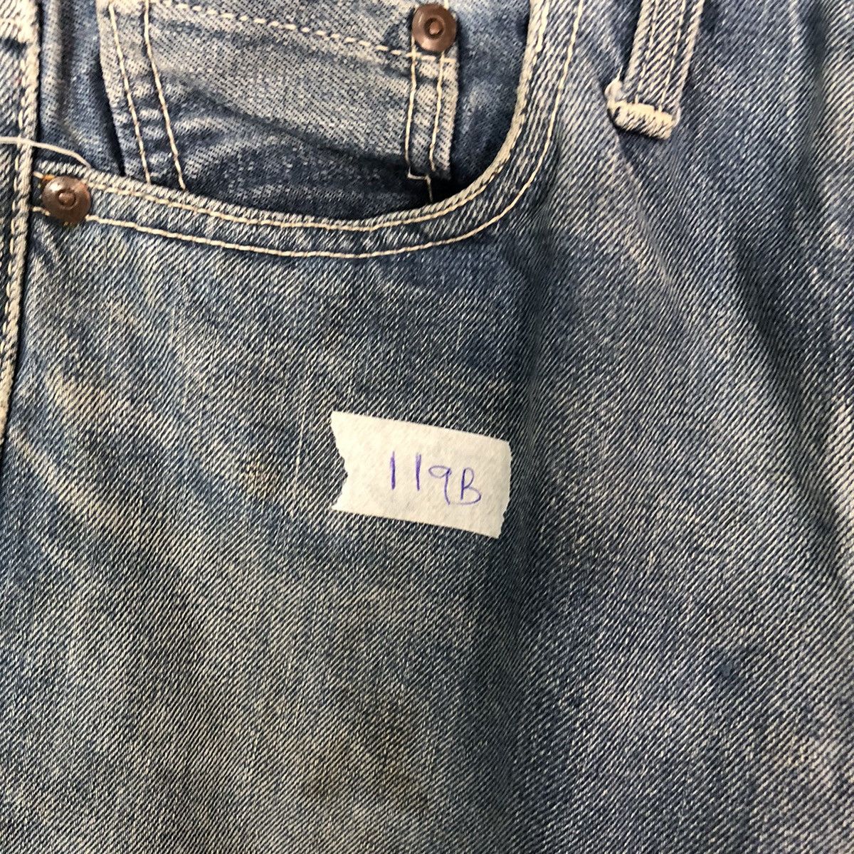 Japanese Brand Canton X West vintage Blue Distressed Denim Pants #119B Size US 27 - 8 Thumbnail