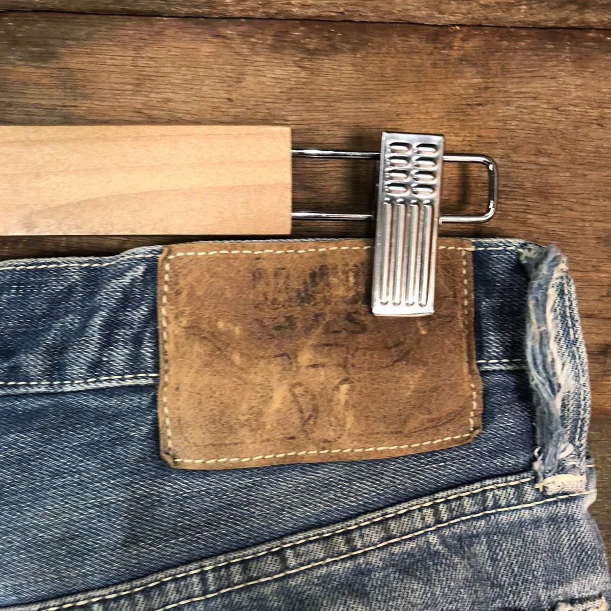 Japanese Brand Canton X West vintage Blue Distressed Denim Pants #119B Size US 27 - 15 Thumbnail