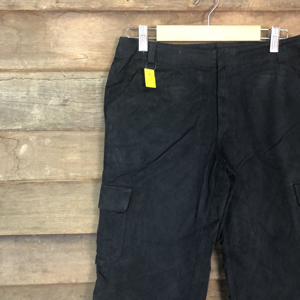 Japanese Brand Maric Claire Dark Blue Multipocket cropped Cargo Pants #3364 Size US 27 - 5 Thumbnail