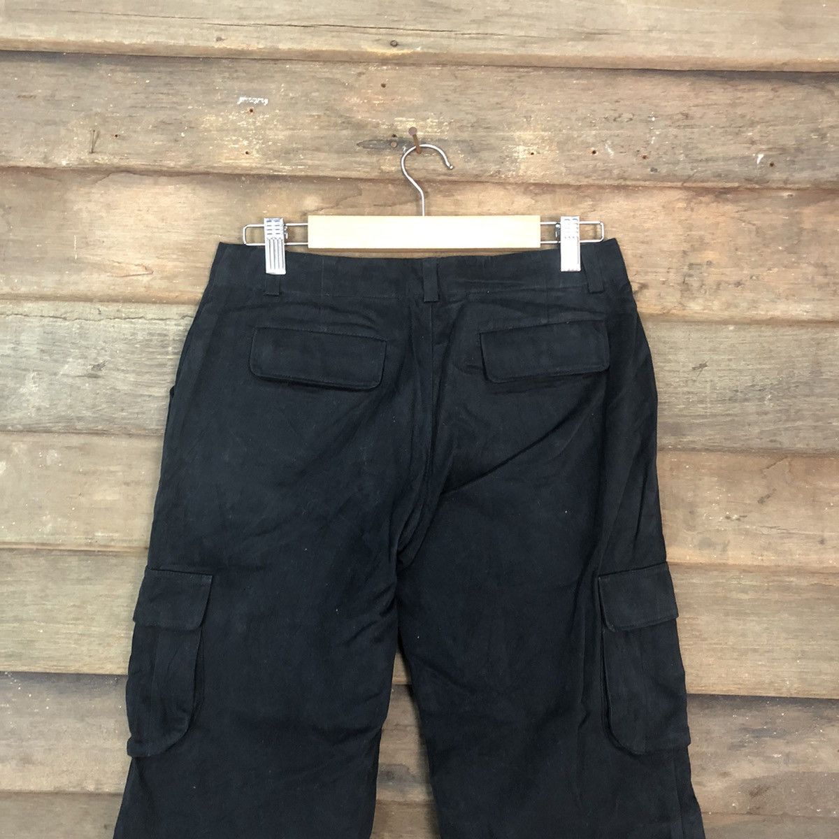 Japanese Brand Maric Claire Dark Blue Multipocket cropped Cargo Pants #3364 Size US 27 - 9 Thumbnail