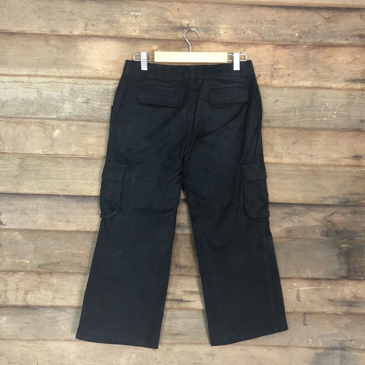 Japanese Brand Maric Claire Dark Blue Multipocket cropped Cargo Pants #3364 Size US 27 - 8 Thumbnail