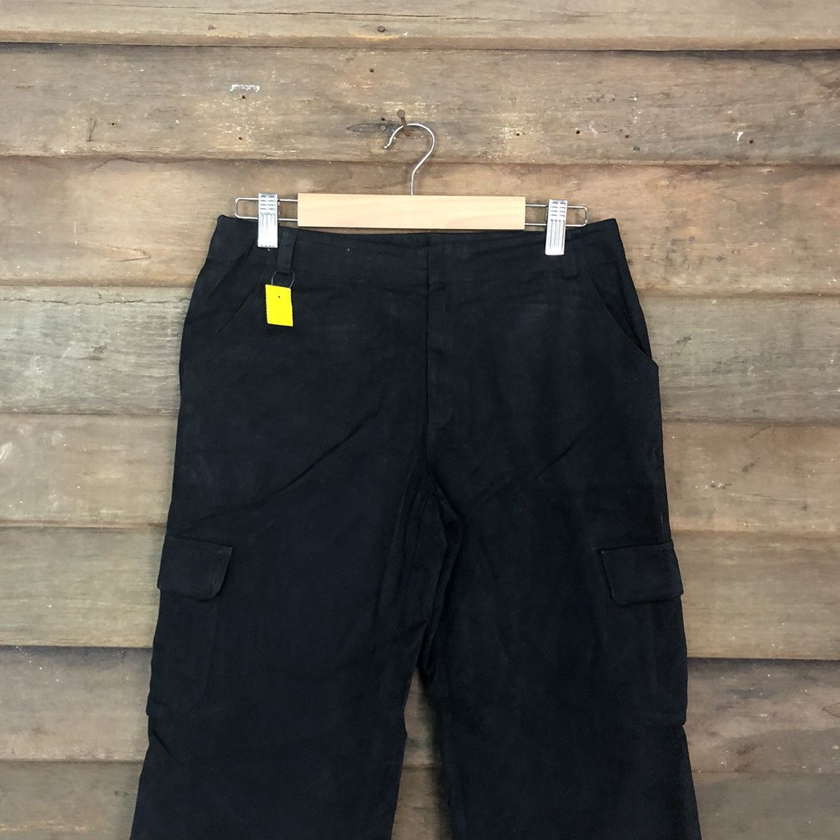 Japanese Brand Maric Claire Dark Blue Multipocket cropped Cargo Pants #3364 Size US 27 - 2 Thumbnail