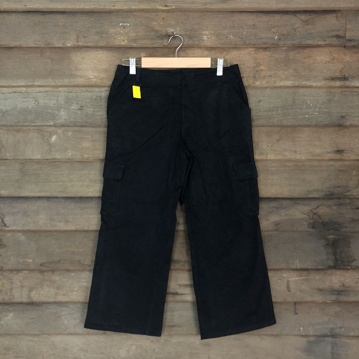 Japanese Brand Maric Claire Dark Blue Multipocket cropped Cargo Pants #3364 Size US 27 - 1 Thumbnail