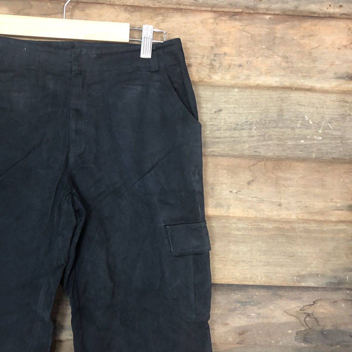 Japanese Brand Maric Claire Dark Blue Multipocket cropped Cargo Pants #3364 Size US 27 - 4 Thumbnail