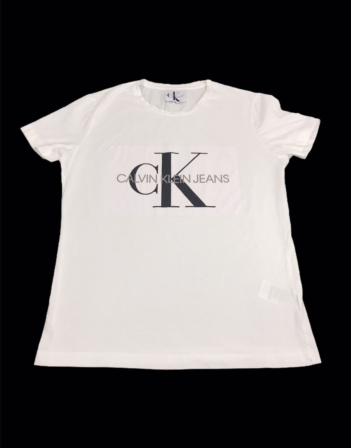 Calvin Klein CK Calvin Klein Big Box Logo White Tee Men’s Medium Size M / US 6-8 / IT 42-44 - 1 Thumbnail