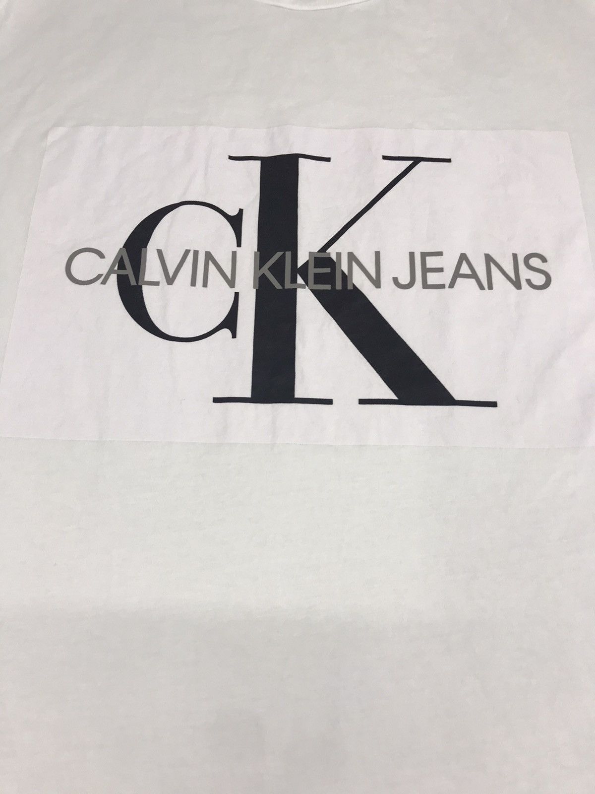 Calvin Klein CK Calvin Klein Big Box Logo White Tee Men’s Medium Size M / US 6-8 / IT 42-44 - 2 Thumbnail