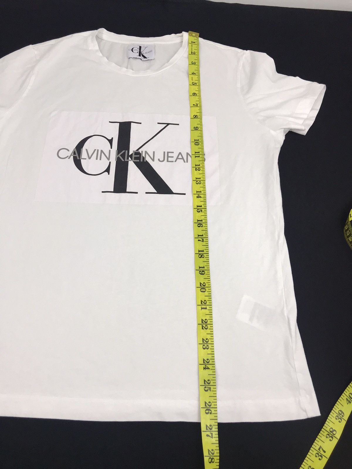 Calvin Klein CK Calvin Klein Big Box Logo White Tee Men’s Medium Size M / US 6-8 / IT 42-44 - 10 Thumbnail