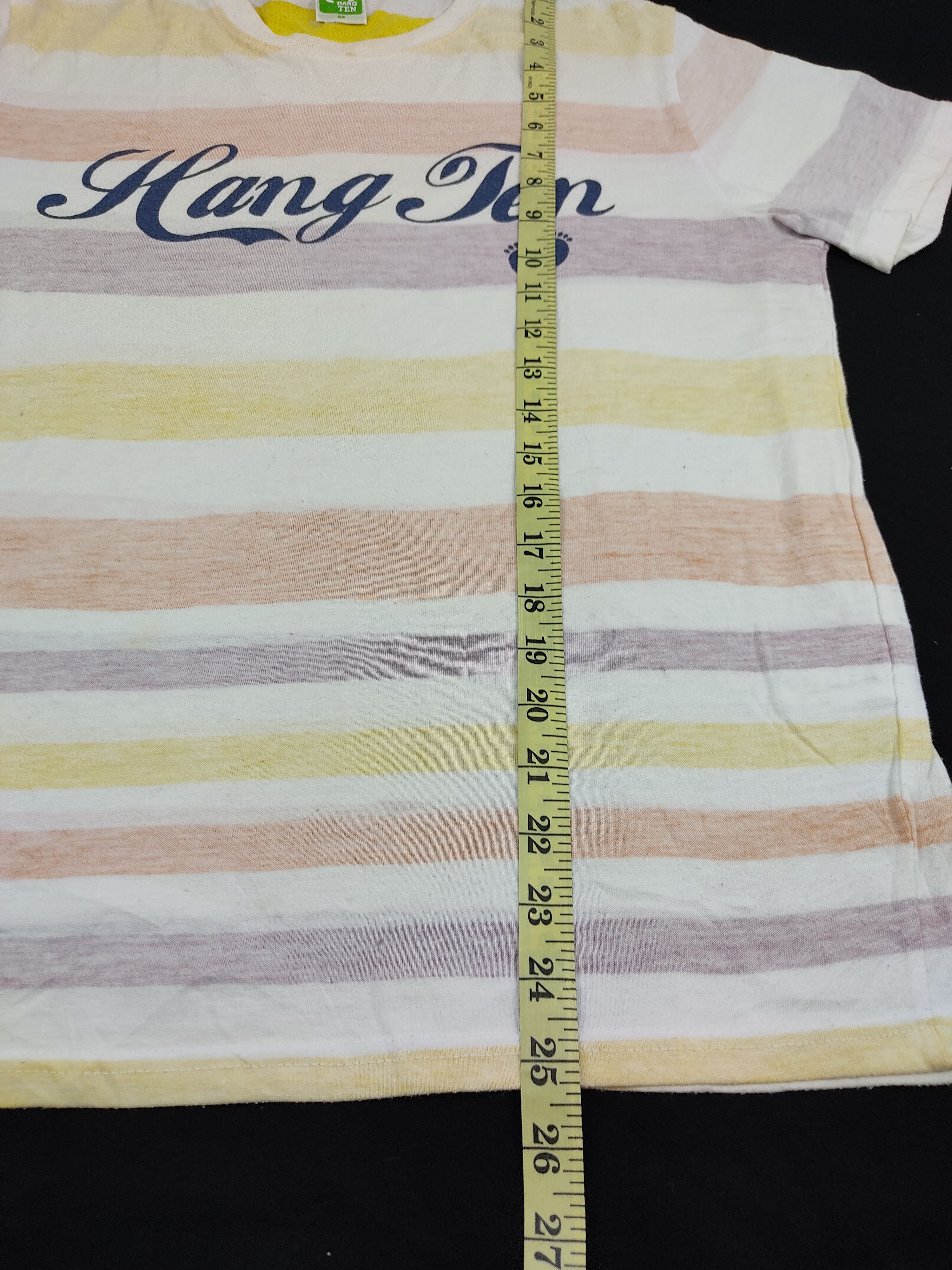Hang Ten Hang Ten Surf Colorful Striped Tee Spell Out Size M / US 6-8 / IT 42-44 - 7 Thumbnail