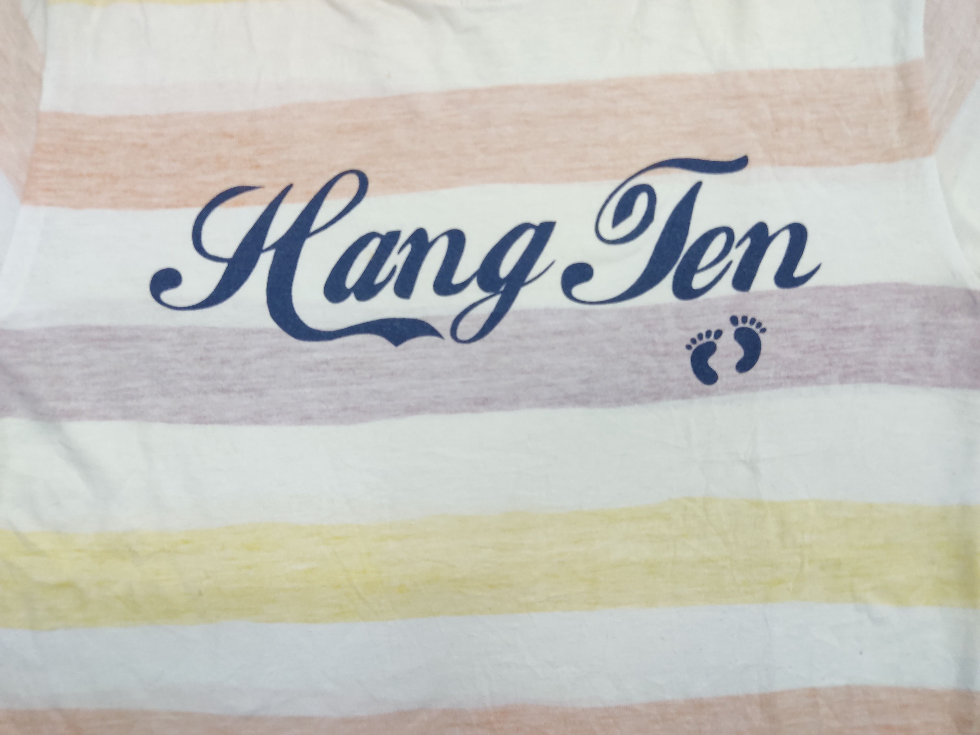 Hang Ten Hang Ten Surf Colorful Striped Tee Spell Out Size M / US 6-8 / IT 42-44 - 3 Thumbnail