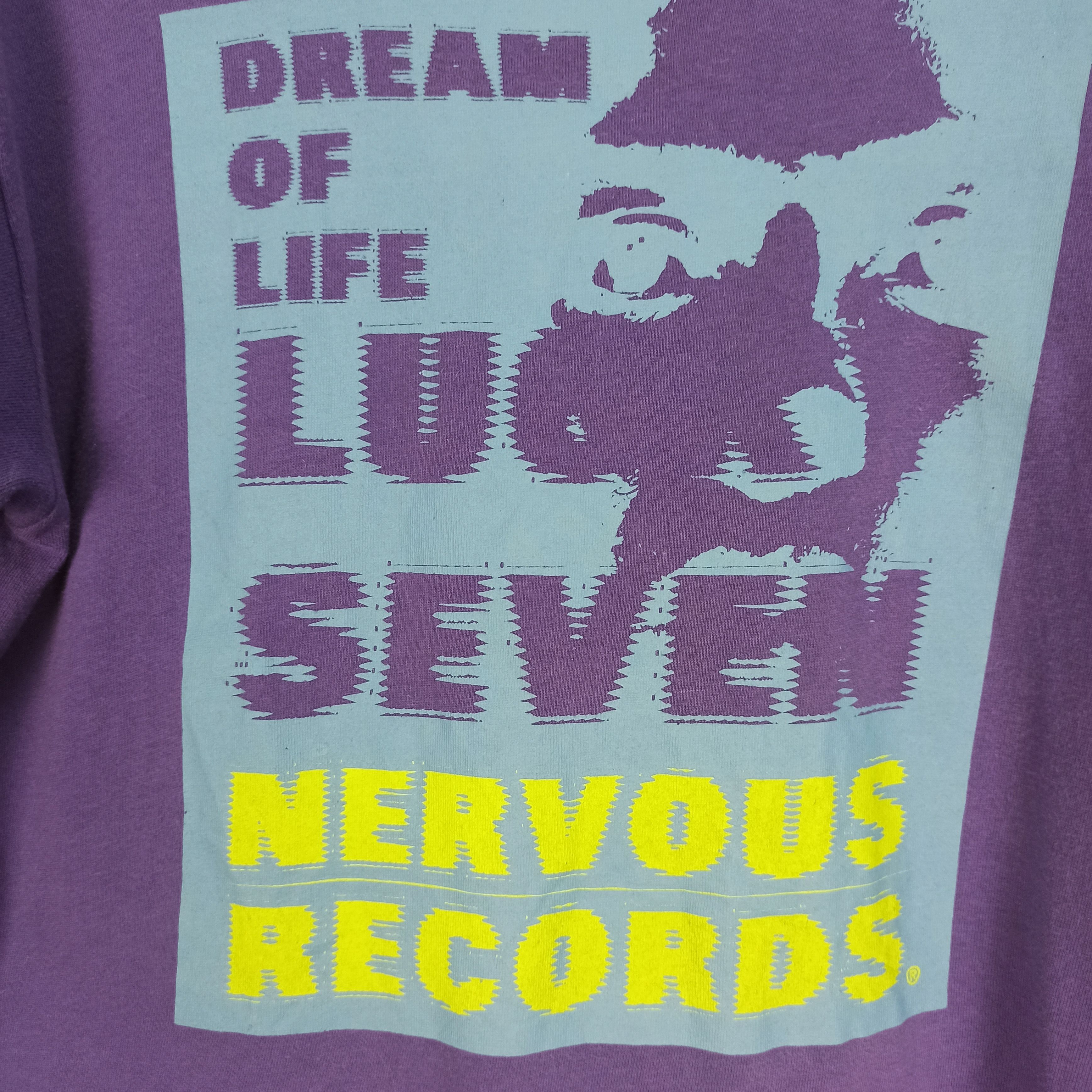 Band Tees Rare Nervous Records "Dream Of Life Luck Seven" Tshirt Size US XL / EU 56 / 4 - 5 Thumbnail