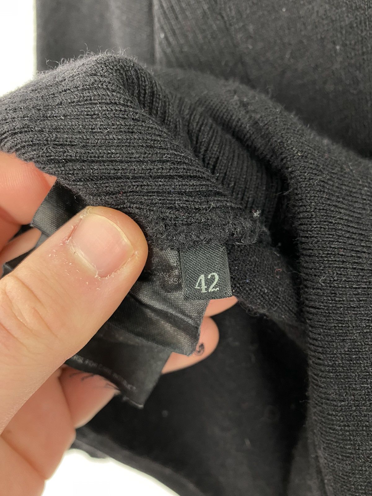 Prada Vintage Prada Women’s Sweater Wool Leather Margiela Lang Size M / US 6-8 / IT 42-44 - 9 Thumbnail