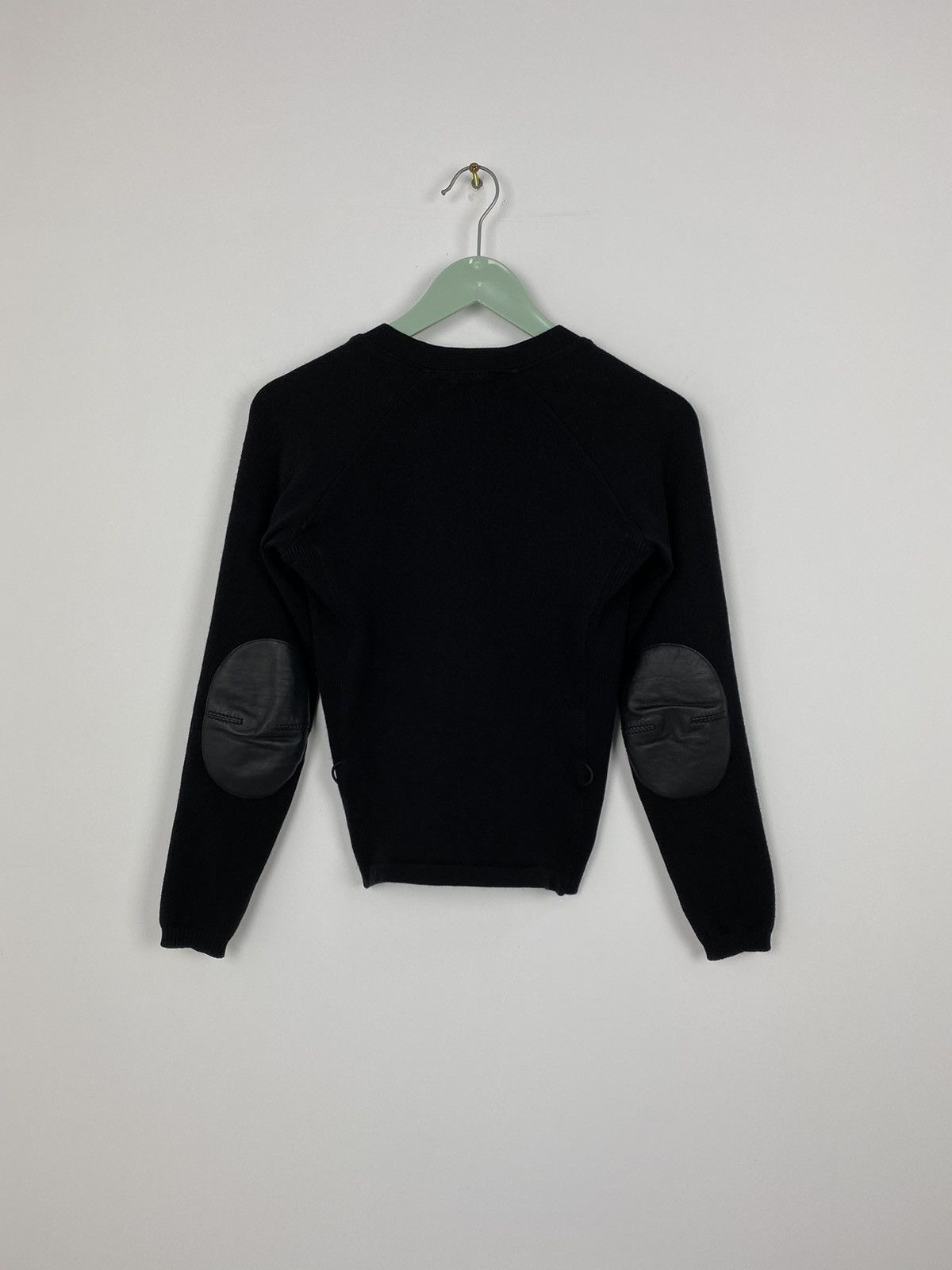Prada Vintage Prada Women’s Sweater Wool Leather Margiela Lang Size M / US 6-8 / IT 42-44 - 4 Thumbnail