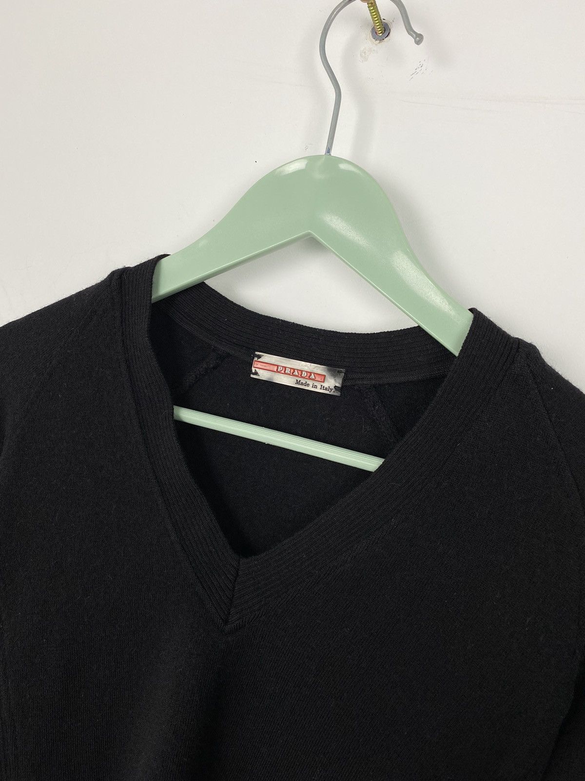 Prada Vintage Prada Women’s Sweater Wool Leather Margiela Lang Size M / US 6-8 / IT 42-44 - 2 Thumbnail