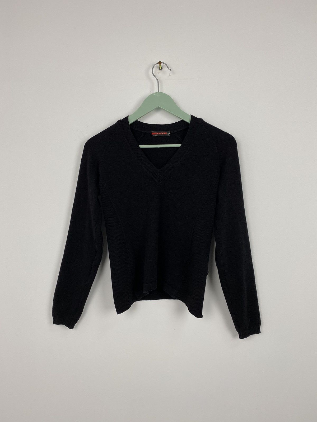 Prada Vintage Prada Women’s Sweater Wool Leather Margiela Lang Size M / US 6-8 / IT 42-44 - 1 Thumbnail
