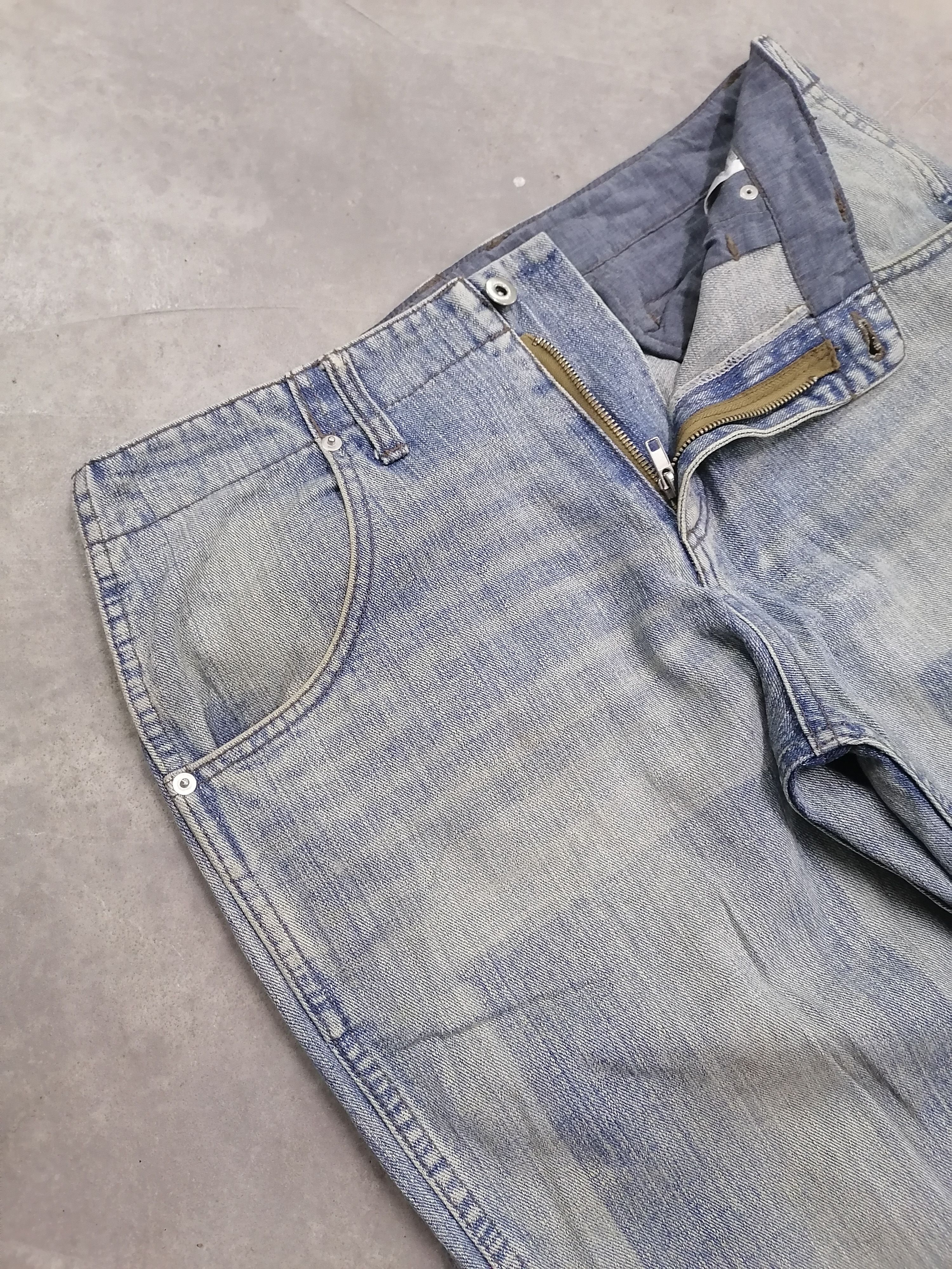 Japanese Brand Bondage🔥TTU Faded Blue Ankle Zipper Distressed Denim Pants⚡ Size US 33 - 5 Thumbnail