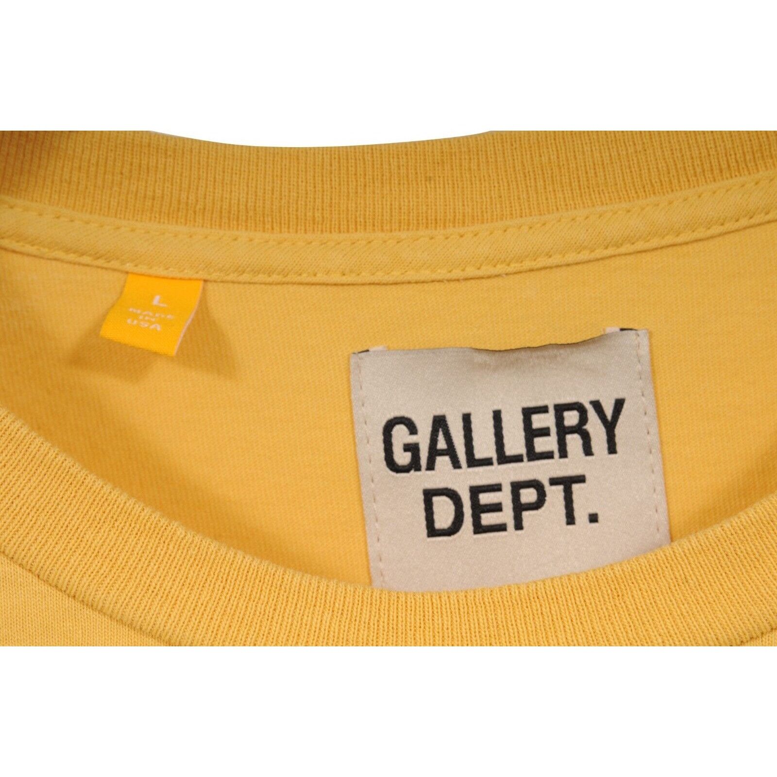 Gallery Dept. Yellow Black Logo Souvenir T Shirt - 01583 Size US L / EU 52-54 / 3 - 5 Thumbnail