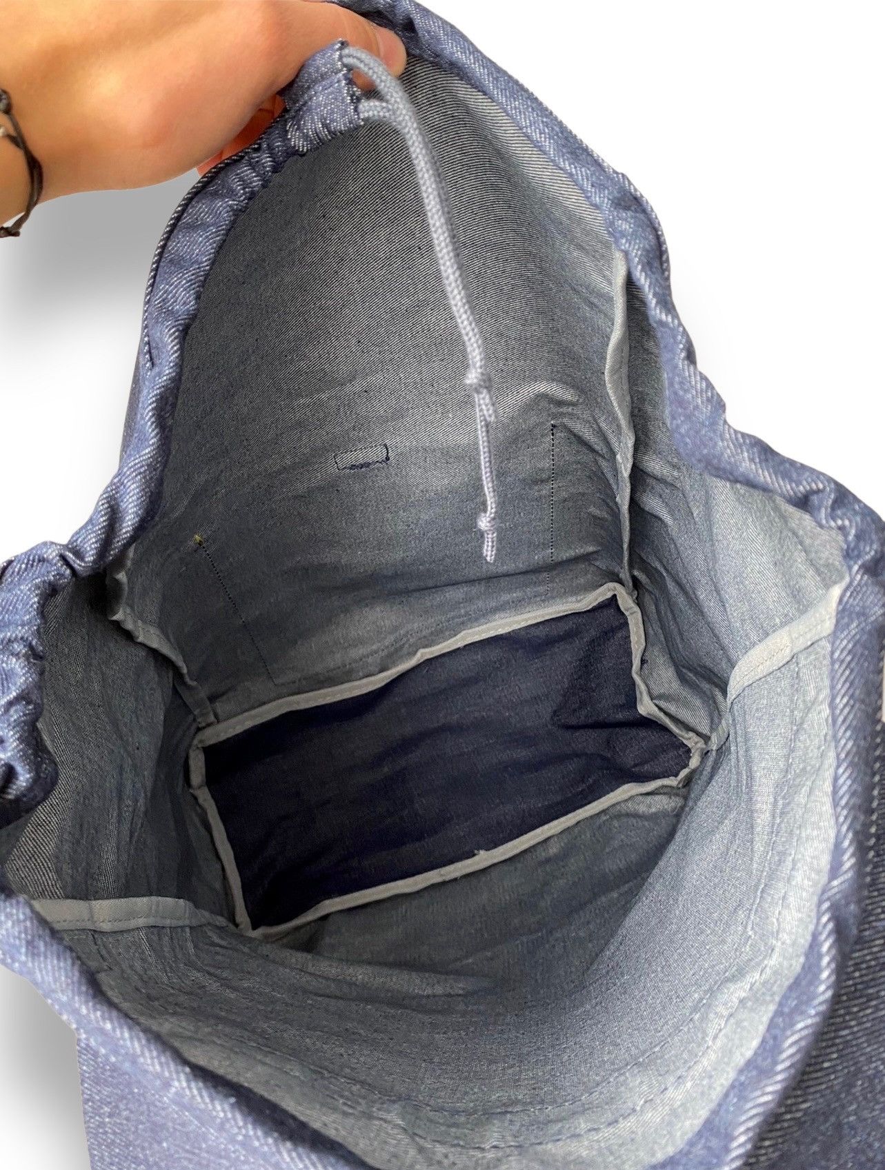 Jean Paul Gaultier Jean Paul Gaultier Pour Vous Navy Denim Backpack Size ONE SIZE - 11 Thumbnail