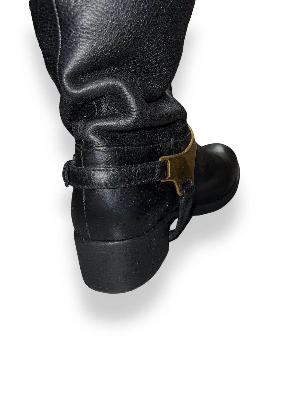 Prada AW10 Prada Black Hi-Top Leather Riding Boots Size US 7.5 / IT 37.5 - 11 Thumbnail