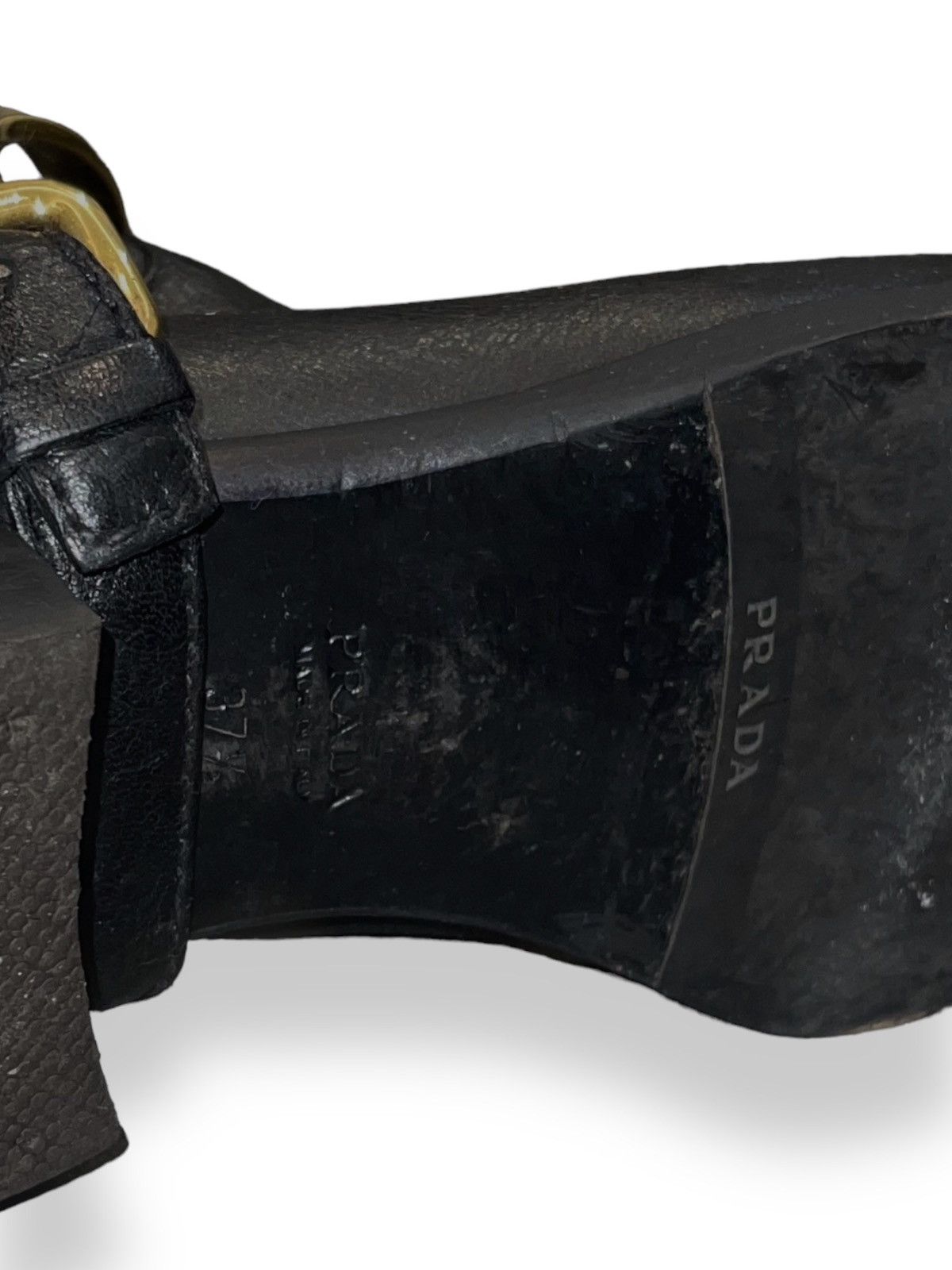 Prada AW10 Prada Black Hi-Top Leather Riding Boots Size US 7.5 / IT 37.5 - 17 Thumbnail