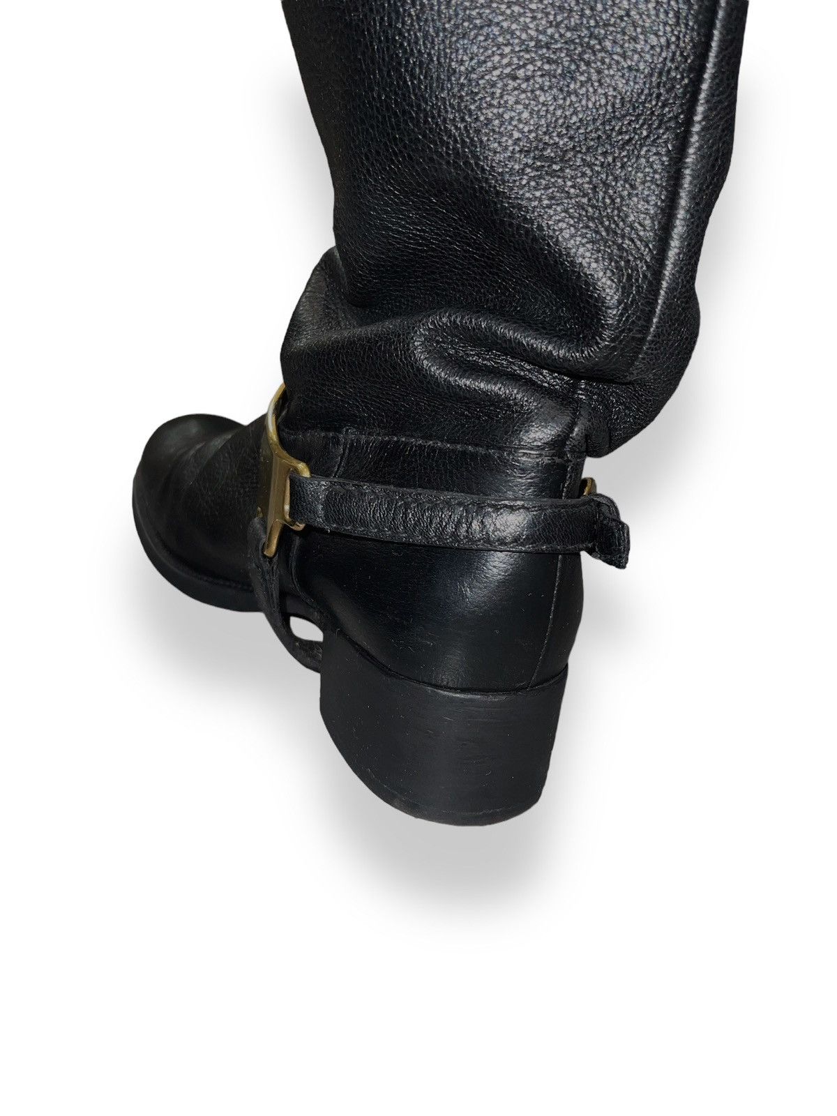 Prada AW10 Prada Black Hi-Top Leather Riding Boots Size US 7.5 / IT 37.5 - 10 Thumbnail