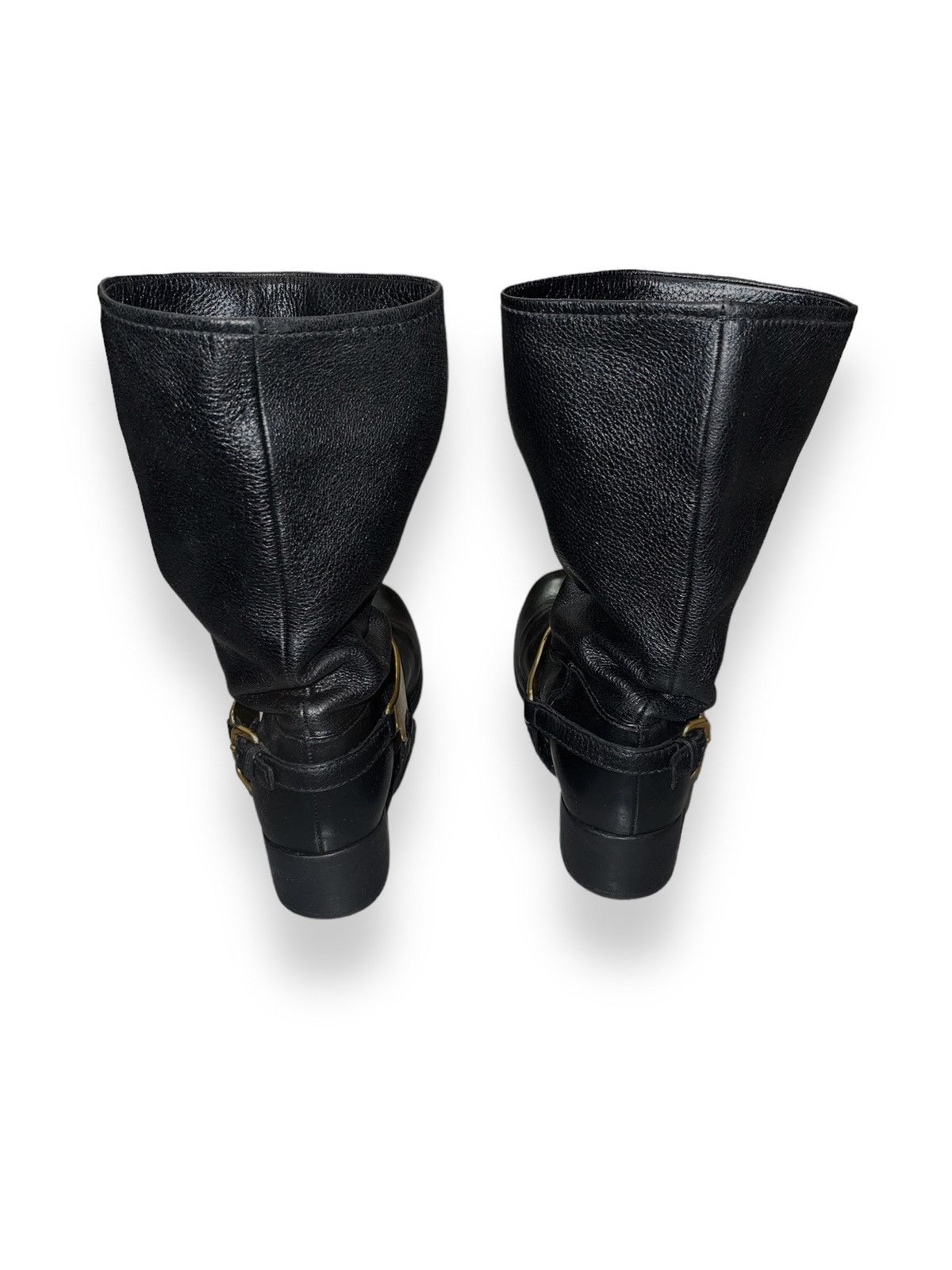 Prada AW10 Prada Black Hi-Top Leather Riding Boots Size US 7.5 / IT 37.5 - 9 Thumbnail