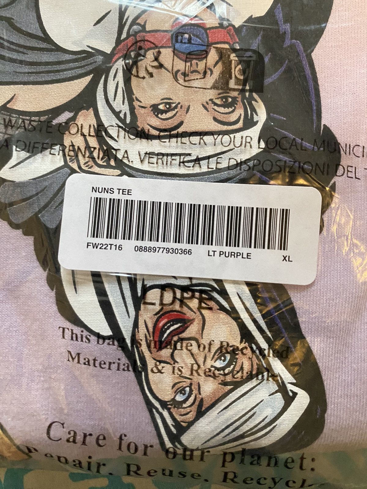 Supreme Supreme Nuns Tee XL Light Purple Sean Cliver Size US XL / EU 56 / 4 - 4 Thumbnail