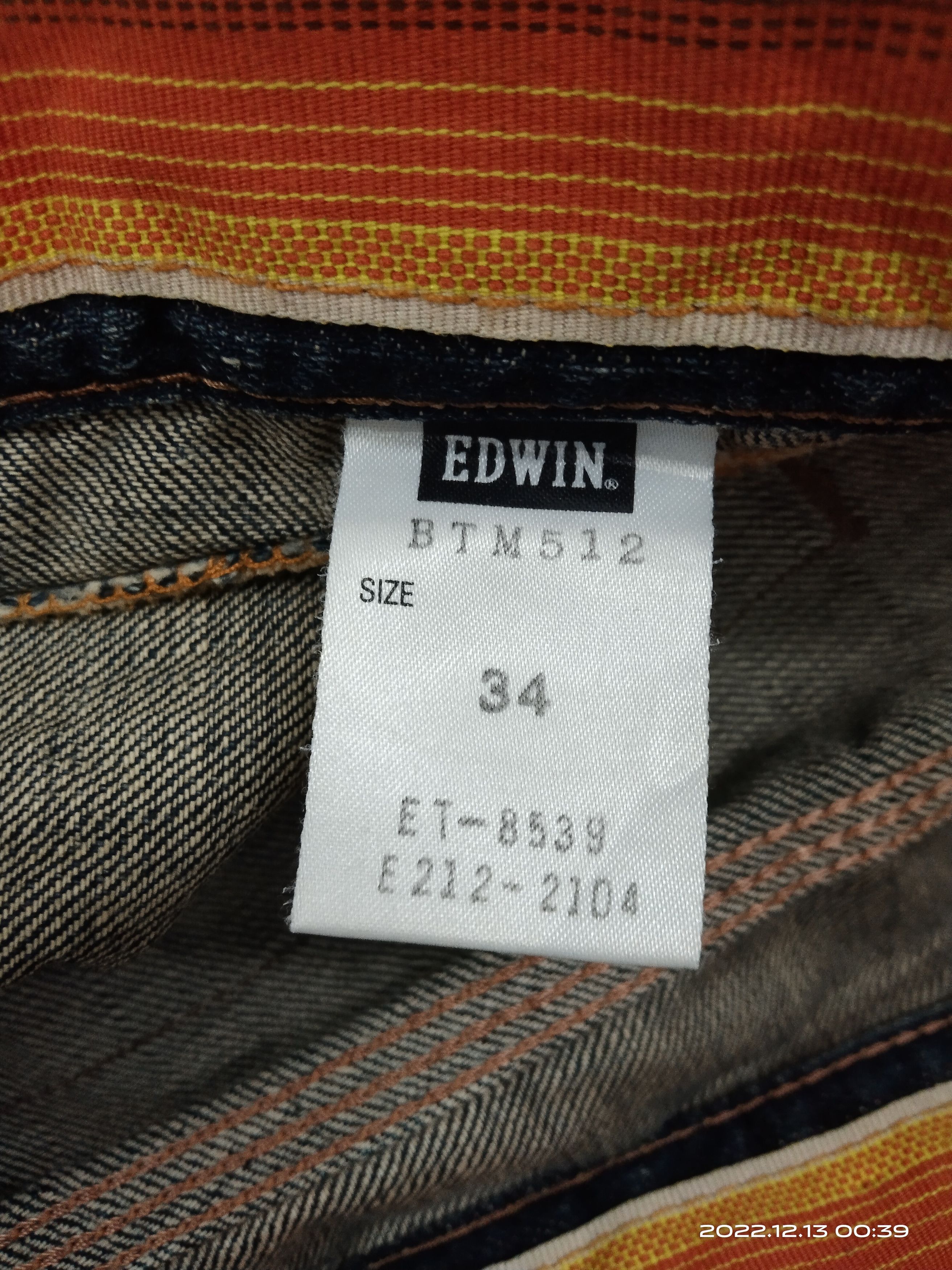 Edwin THRASH RUSTY EDWIN BLUE TRIP DENIM PANTS Size US 34 / EU 50 - 9 Thumbnail